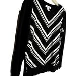 Liz Claiborne  Black Chevron Sweater nwt Photo 2