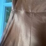 Birdy Grey Kira copper satin 1 shoulder bridesmaid bridal maxi dress NWOT Medium Photo 9
