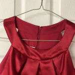 David's Bridal David’s Bridal Maroon Wine Halter Bridesmaid Dress Ruched Boddess Photo 4