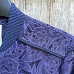 Elevenses EUC Anthro  Miranda Lace Bomber Jacket Purple Oversized Small Photo 3