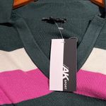 Anne Klein NWT  Sport Fiona Long Sleeve V-Neck Polo Pullover Photo 4