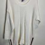 Kate & Mallory Tunic Length Cable Knit Sweater Side Zip Cream Ivory 2X Cozy Warm Photo 0