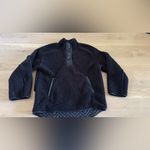 Athleta l Cozy Sherpa Snap Sweatshirt in Black size medium Photo 4