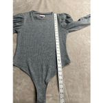 Pink Lily  Women's Size Medium Gray One Piece Balloon Sleeve Bodysuit Photo 6