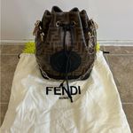 Fendi - Authentic  Brown Glazed Fabric Bucket Bag Photo 5