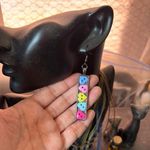 Boutique Cute Kawaii Mini Heart Button Drop Earrings Photo 0