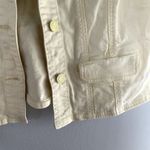 Chico's Platinum cotton spandex yellow jean jacket sleeveless vest pocket size 1 Photo 3