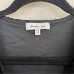 Another Love Black Velvet Front Ruched Long Sleeve Top Size XL Photo 3