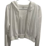 Gilly Hicks  White Cropped Zip-Up Hoodie - Size Medium‎ Photo 1