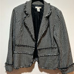 White House | Black Market blazer size 12 black white tweed look officecore Photo 0