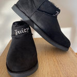 Juicy Couture  Black Faux Fur Lining Suede Embroidered Jewels Booties/Kerri 10 Photo 0