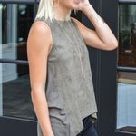 Bishop and Young  Paulina Faux Suede Olive Tank Top Photo 4
