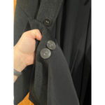 Eskandar Black Wool Cashmere Cocoon Coat Button Front Made in England Size 1 Photo 7