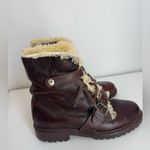 Ralph Lauren POLO SPORTSMAN Leather Lace-Up Ankle Boots Shearling Wool 7.5 Photo 3