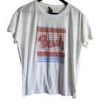 Paige Top Women S Off White Crew Neck Cotton Modal Graphic Tee Pullover NWT Photo 0