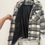 Line and Dot  Harrison Wool Blend Jacket Shacket in Black and Grey XS Photo 4