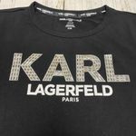 Karl Lagerfeld Paris Logo Rhinestone T Shirt Dress Photo 6