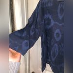 Brochu Walker  soft pocket printed navy blouse fall casual designer $290 boho Photo 6