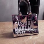Fashion made me do it Silver and white Fashion Tote Bag Photo 9
