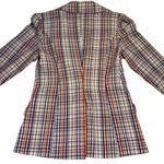 Vintage Plaid Blazer The Outsider Happy Legs Jacket Colorful Pattern Medium Tan Photo 3
