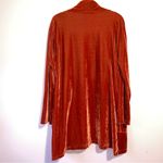 Amaryllis Burnt Orange Velvet Cardigan L Open Front Longline Whimsigoth Boho Red Size L Photo 5