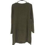 J. Jill‎ Pure Jill Womens Kangaroo Pocket Long Sleeve Cotton Sweater Dress Green Size M Photo 3