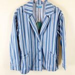 Show Me Your Mumu  Breken Jacket Small Blue Stripe Casual Blazer NWT Photo 1