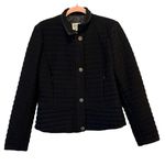 Armani Collezioni Y2K 90s Minimalist Classic Black Quilted Jacket Size 12 Photo 8