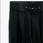 ZARA BELTED FAUX LEATHER PANTS BLACK COLOR NEW Photo 9