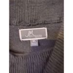 JM Collection  Acrylic Blend Button Sleeve Turtleneck Sweater Cream Sz L Photo 3