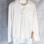 Reformation NEW Will oversized button down shirt white Photo 2