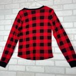 Buffalo Plaid Long Sleeve Shirt Size Small,‎ Black & Red, Three Button Red Photo 9