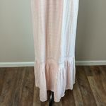 Aerie Low Back Maxi Dress Pink Soft Cotton Linen Blend Spaghetti Straps Size S Photo 3