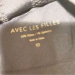 Avec Les Filles  Size XS Black Stretchy Sports Bra Cropped Sleeveless Photo 2