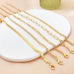 Gold Bracelets for Women, 14K Real Gold Jewelry Sets for Women Cute Bracelets for Women Paperclip Chain Dainty Bracelet Pack Gifts for Women Girls Photo 0