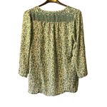 Soft Surroundings  Top Women Size‎ Medium Pullover Tunic Henley Floral Roll Tab Photo 1