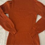 Orange Ribbed Sweater Dress Size M Photo 1
