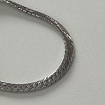 3 Vintage chain bracelets herringbone, box chain and braided 2 are 925 sterling Silver Photo 11