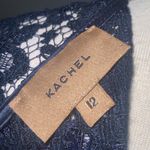 Kachel Anthropologie Blue Lace Overlay Tiered Sweetheart Long Sleeve Dress 12 Photo 11