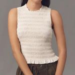 Pistola PHOEBE SMOCKED TANK - LE BLANC Large Photo 0