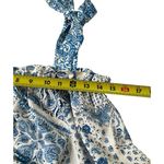 Davi & Dani Women Size Medium Square Neck Ruffles Blue White (33-472) Photo 5