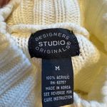 Designers Studio Originals Cream Knit Sweater Cable Knit Mock Neck Medium Size 8 Photo 1