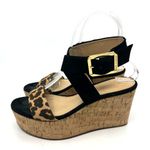 Veronica Beard  Hurley Leopard Ankle Strap Wedge Sandals Women's 6 US Photo 1