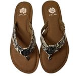Yellow Box NEW  Divity Womens Snake Print Comfort Sandals Thong Flip Flops 7 .5 M Photo 2