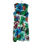 Etcetera  Tropic Floral Printed Sheath Dress Sleeveless Multi Color Size 2 Photo 4