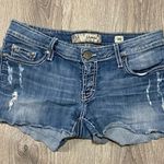 BKE  Starlite Distressed Denim Blue Jean Shorts Photo 0