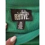 Feeling Festive Womens 0X Green Be Merry And Bright Christmas Sweatshirt Photo 2