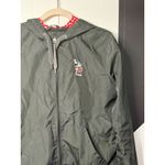 Disney  Parks Minnie Mouse Women's M Black Polka Dot Hooded Windbreaker 22x26.5 Photo 3