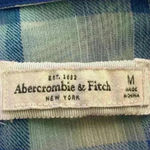 Abercrombie & Fitch Blue and White Plaid Sheer Women's Top (289) Photo 10