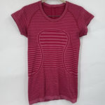 Lululemon Swiftly Tech Tee Women 6 Berry Heathered Athletic Yoga Running Workout Pink Photo 0
